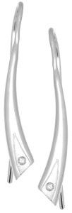 Sterling silver high-polish earrings from Lotus Jewellery, featuring Canadian diamonds.