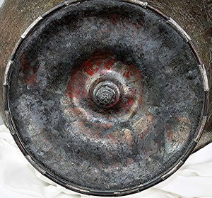 Photo courtesy Mark T. Cartwright The names stamped around the inside rim of the vessel's base were eventually found in the 1900 New York census to be those of master craftsmen working in the Tiffany & Co., workshops at the time.