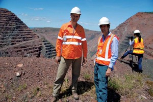 Photo courtesy Rio Tinto Diamonds The author with Adolf Peretti of Gem Research Swisslab (GRS) at the Argyle mine earlier this year.