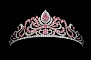 Photo courtesy Linneys Jewellery A $2.25-million USD tiara designed by Asprey, with 175 pink diamonds from the Argyle mine. The centre stone is a .80-carat fancy vivid purplish-pink diamond.