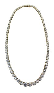 Photo courtesy Gina D'Onofrio Each diamond in this rivière necklace was accompanied by either a GIA or EGL USA report prepared 25 years ago. The grades for each stone were surprisingly similar between the labs.