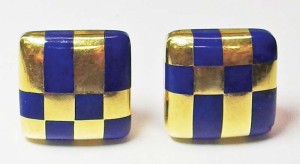 Photo courtesy Gina D'Onofrio These gold and lapis lazuli clips by Angela Cummings for Tiffany & Co., circa 1980, will go for $4000 when signed. An unsigned vintage pair, however, may sell for half that amount.