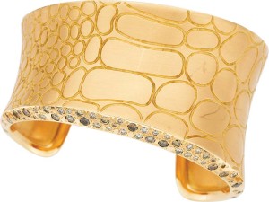 Photo courtesy Heritage Auctions Brands like Pomellato, whose gold and diamond cuff is seen here, are recognizable, though can be more challenging when conducting market research and opinion of value.
