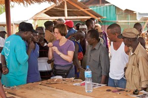 Photo courtesy Custom Cut Gems Buying at the mine in Tanzania.