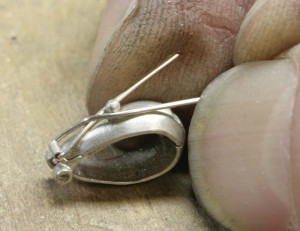 Photo courtesy Tom Weishaar Creating a fold-over safety for the back of the enhancer bail.