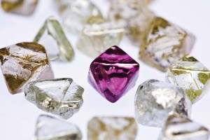 Photo courtesy Rio Tinto Diamonds A group of brown and pink rough diamonds from Rio Tinto's Argyle mine.