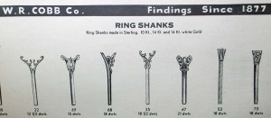 Photo courtesy Carole C. Richbourg Die-struck ring choices from a W.R. Cobb catalogue, circa 1900.
