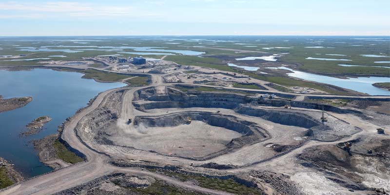 Photo by De Beers Canada Four cases of COVID have been confirmed at Gahcho Kué diamond mine in the Northwest Territories. Photo by De Beers Canada