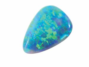A 4.11-carat black opal from Lightning Ridge, Australia.