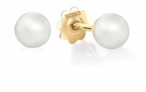 Earrings are a popular item in the children's and babies' jewellery category, as are timeless classics like pearls. Photo courtesy Birks Group