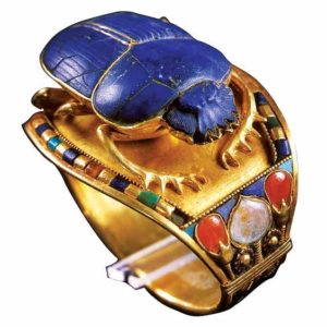 Children have been wearing jewellery since the days of King Tutankhamun, who sported this gold band in ancient Egypt.
