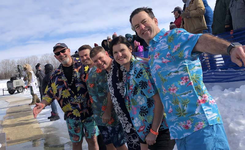 Photo courtesy Jewelers Mutual Insurance Group Jewelers Mutual employees in Neenah, Wisc., participated in this year’s ‘Polar Plunge’ in support of Special Olympics Wisconsin.