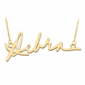 14-karat signature name plate.