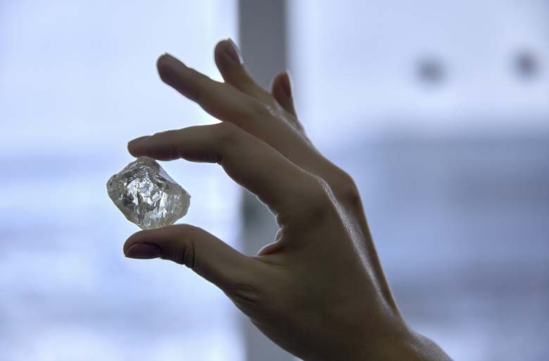 Photo courtesy Alrosa A rough stone weighing 232.4 carats has been unearthed at Alrosa’s Udacnhaya kimberlite pipe.
