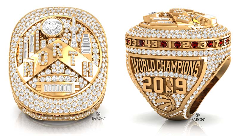 Photo courtesy Baron Championship Rings The Toronto Raptors’ world championship rings were created by Baron Championship Rings of Windsor, Ont.