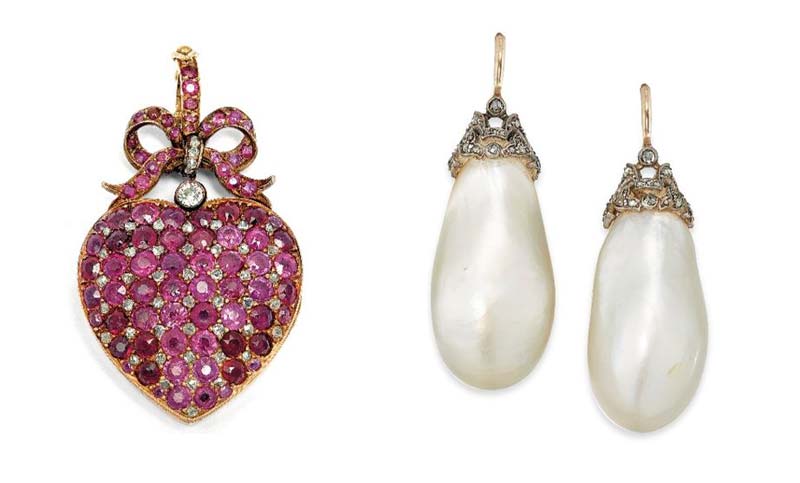 Photo courtesy Christie’s Christie’s Important Jewels auction in London will feature a locket and a pair of earrings, both dating back to the 19th century, from the collection of Eugénie, the Last Empress of France.