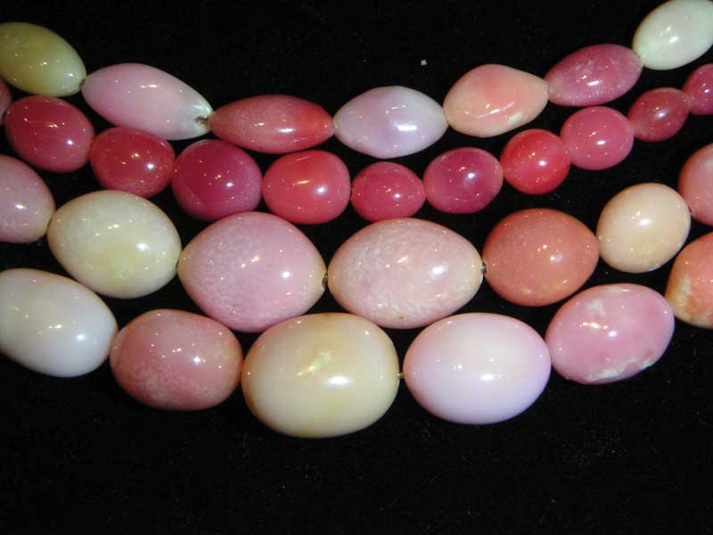 Photo courtesy of Rawat/Tara Figure 2: Selection of different coloured conch pearls, partly displaying the characteristic flame structure. Photo courtesy of Rawat/Tara