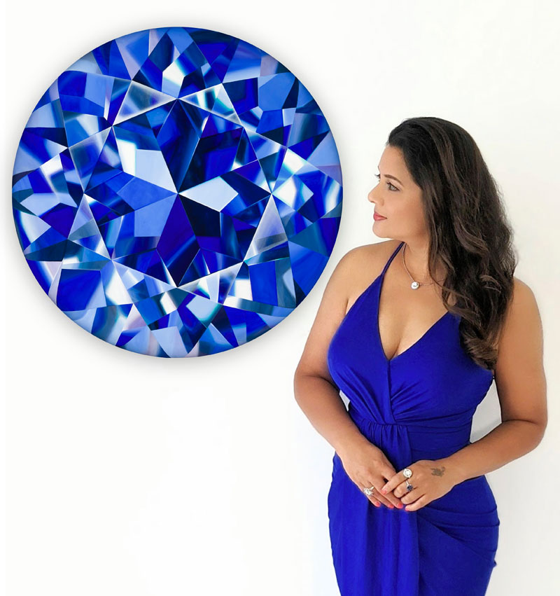 Photo courtesy Reena Ahluwalia A painting donated by Toronto designer and artist Reena Ahluwalia is set to be raffled in support of non-profit organization Gem Legacy. Photo courtesy Reena Ahluwalia