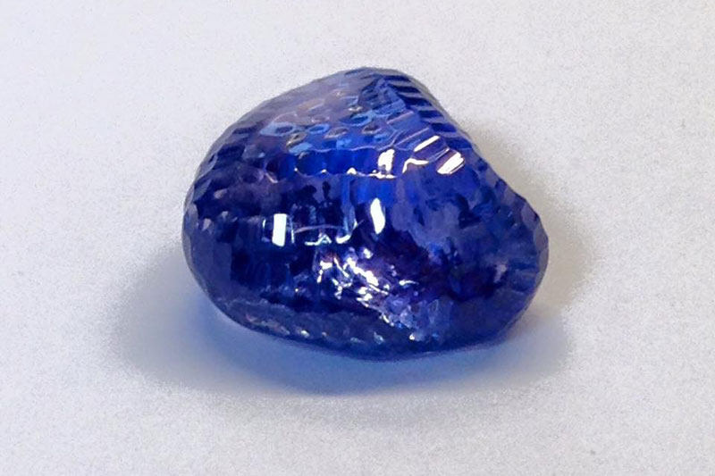 The 15.73-carat Buddha Blue has survived in its unusual and historical cutting style for centuries without ever being re-cut into a more modern fashion. Photo courtesy Somewhere In The Rainbow Collection
