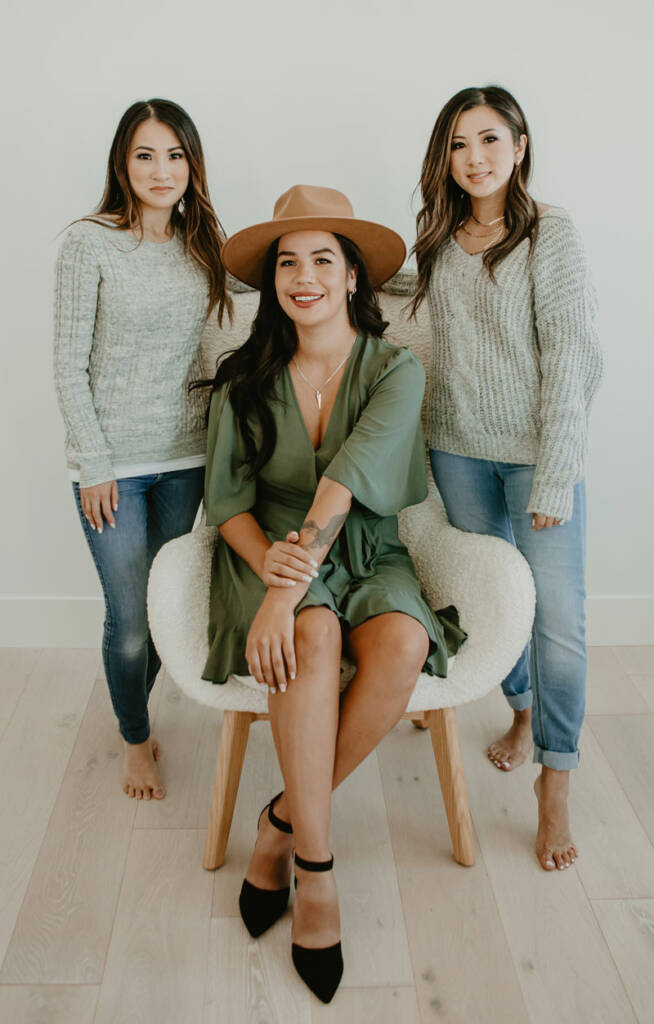 Chau Lui and Trang Wong, co-owners of Paris Jewellers, with Matriarch Movement founder, Shayla Stonechild.