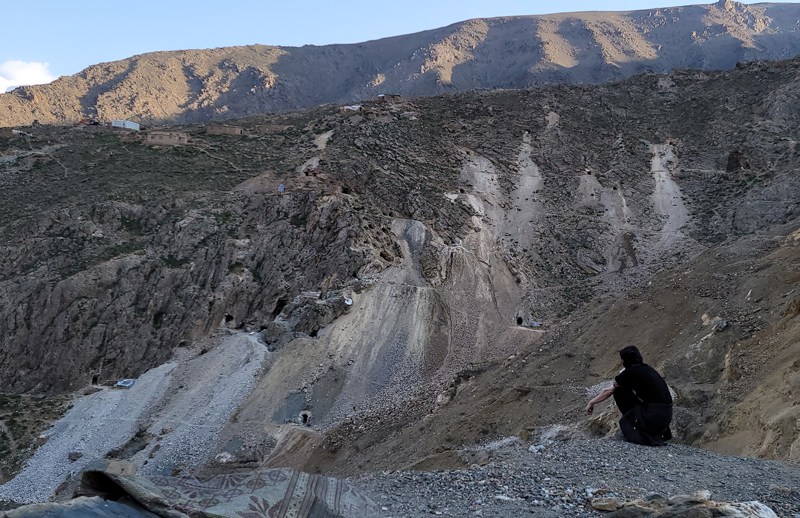 Emerald mines in Khenji Panjshir Valley, Afghanistan. Photo courtesy Gary Bowersox, Geovision Inc.