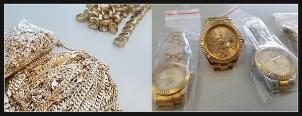 RCMP in Richmond recently seized a stash of fake gold jewellery they believe is part of a sophisticated fraud operation. Photo courtesy B.C. RCMP