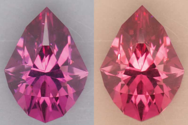 Mozambique colour-shift purple garnet polished specimens. Photos by Lisa Elser