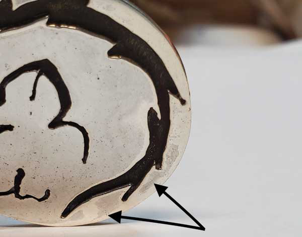 Figure 1: Firescale in a sterling silver piece.