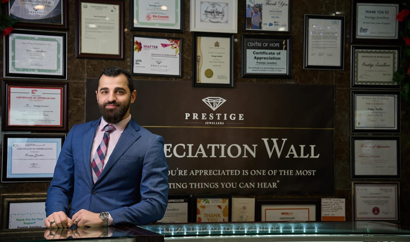 Mohamed Tarrabin, manager and shareholder of Prestige Jewellers in Fort McMurray, Alta. Photos courtesy Prestige Jewellers