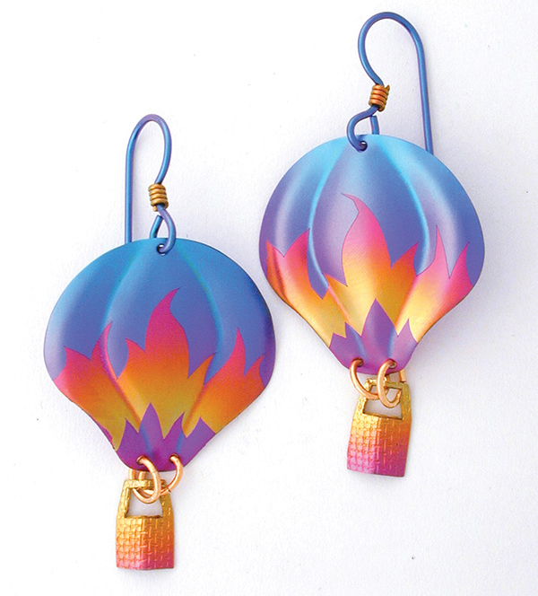 Figure 3: Niobium earrings by Chris & Sandy Boothe. Photo courtesy Exotica Jewelry