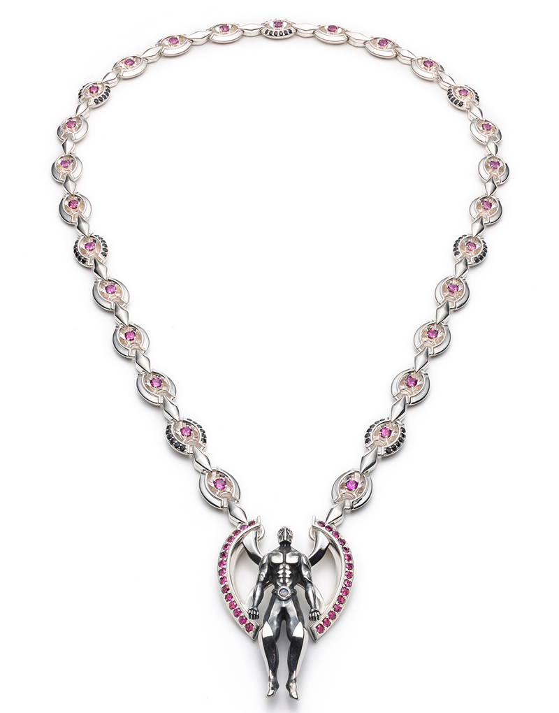 This necklace, , ‘Al Muharib,' by Samy Douma won the top prize in last year's Canadian Gemmological Association’s (CGA’s) Emerging Artist Design Competition. Photo courtesy CGA