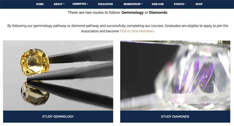 The Gemmological Association of Great Britain (Gem-A) offers formal educational pathways for the study of gemmology and the study of diamonds. Photo courtesy gem-a.com