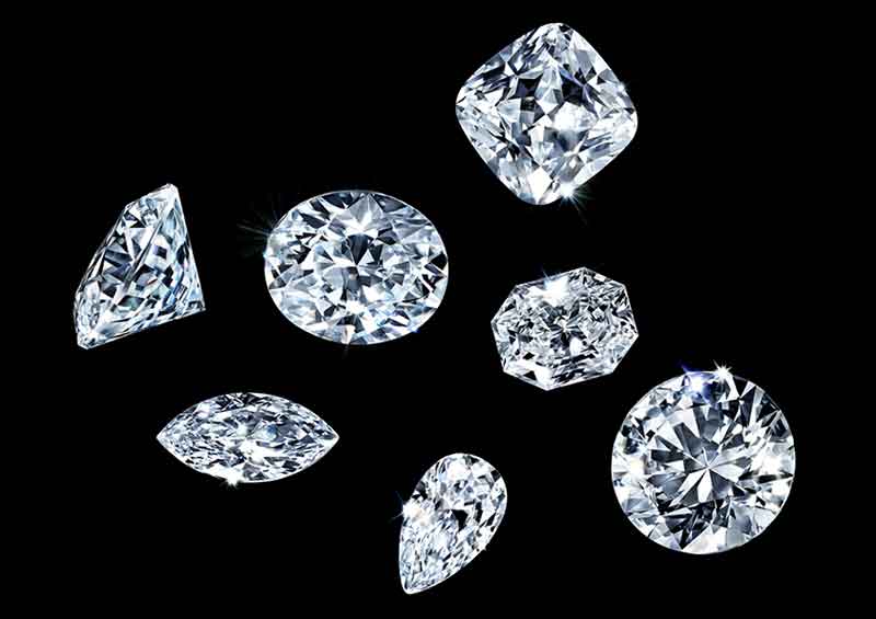 Laboratory-grown diamond pieces from Swarovski Created Diamonds’ ‘Galaxy’ collection. Photo courtesy Swarovski