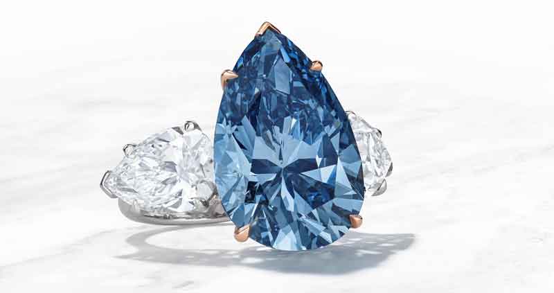 At 17.61 carats, “Bleu Royal” is the largest fancy vivid blue diamond to ever head to the auction block, Christie’s reports. Photo © Christie’s Images Limited