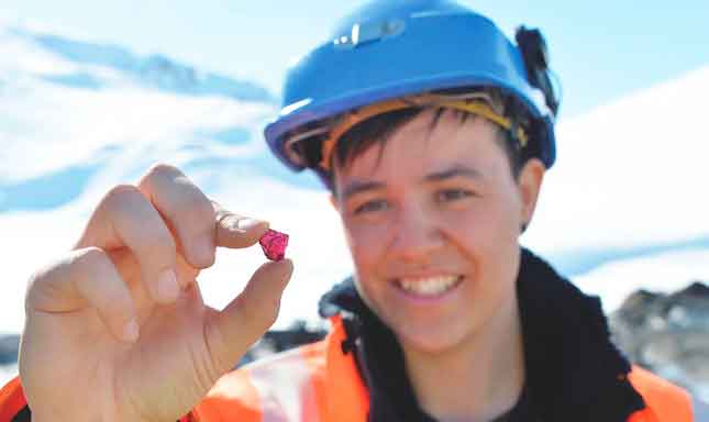 Operations have been suspended at Greenland Ruby’s Aappaluttoq ruby and pink sapphire mine. Photo courtesy Greenland Ruby