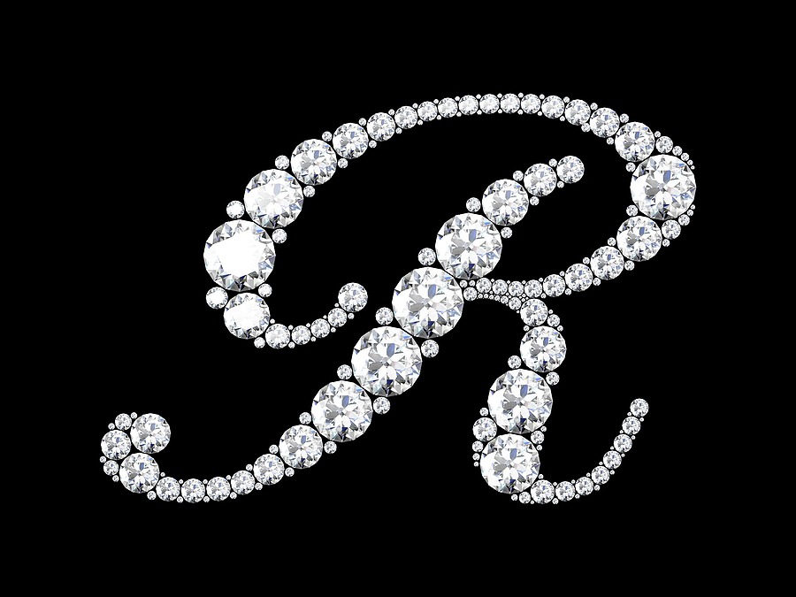 The letter R set in diamonds.