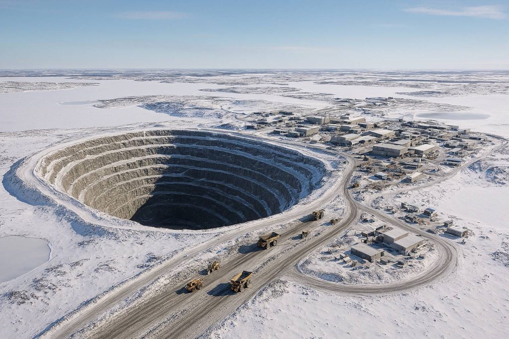 Rendering of Ekati diamond mine