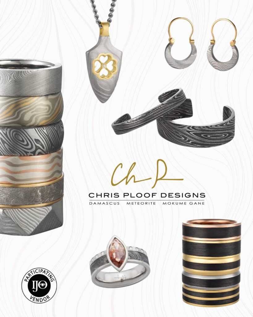 Poster with images of steel jewellery.