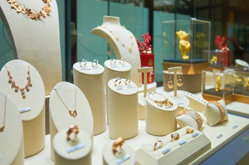jewellery on display