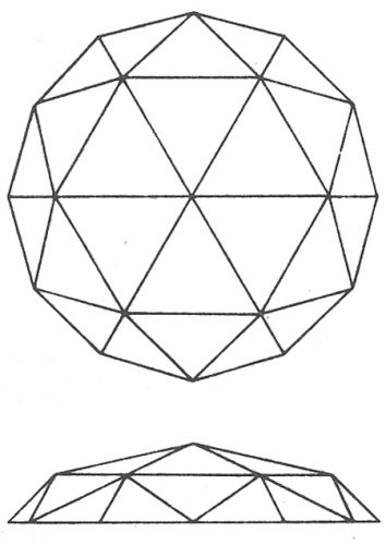 Diagram of a Rose cut diamond.