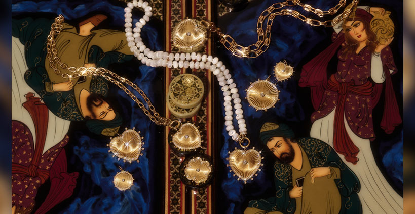 An assortment of gold jewellery.
